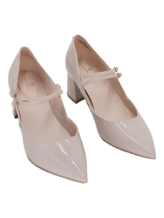 Bandolino Shoes - Bandolino Smith Mary Jane Pointed Toe Block Heel Light Natural Tan Sz 8M